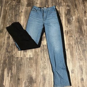 PacSun Eco Blue & Black Paneled Boyfriend Jeans